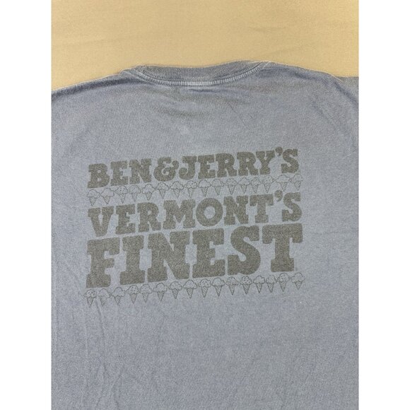 Vintage Y2K Ben & Jerrys Vermont's Finest Ice Cream Cow Logo Promo Food Snack T - Picture 4 of 7